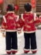 Boys' Tang suit New Year's greetings clothes for the Year of the Horse in winter plus velvet and thickened Chinese style girls' Hanfu kindergarten New Year's Day performance clothes