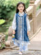 Girls' Chinese-Style Hanfu Set 2025 New Autumn Ethnic Style Children's Daily Wear New Chinese-Style Long Robe Three-Piece Set