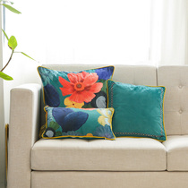 Modern light luxury pillow case American living room sofa cushion model room bedroom bedside pillow waist pillow core