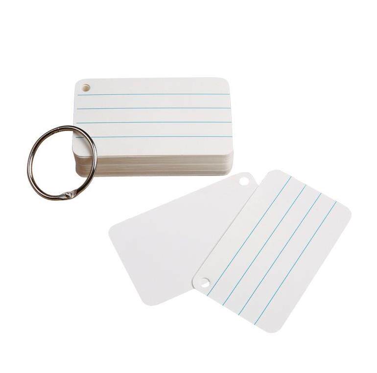 English blank single-word card four lines three-cell single-word white paper double-sided primary and secondary school students notepad rough
