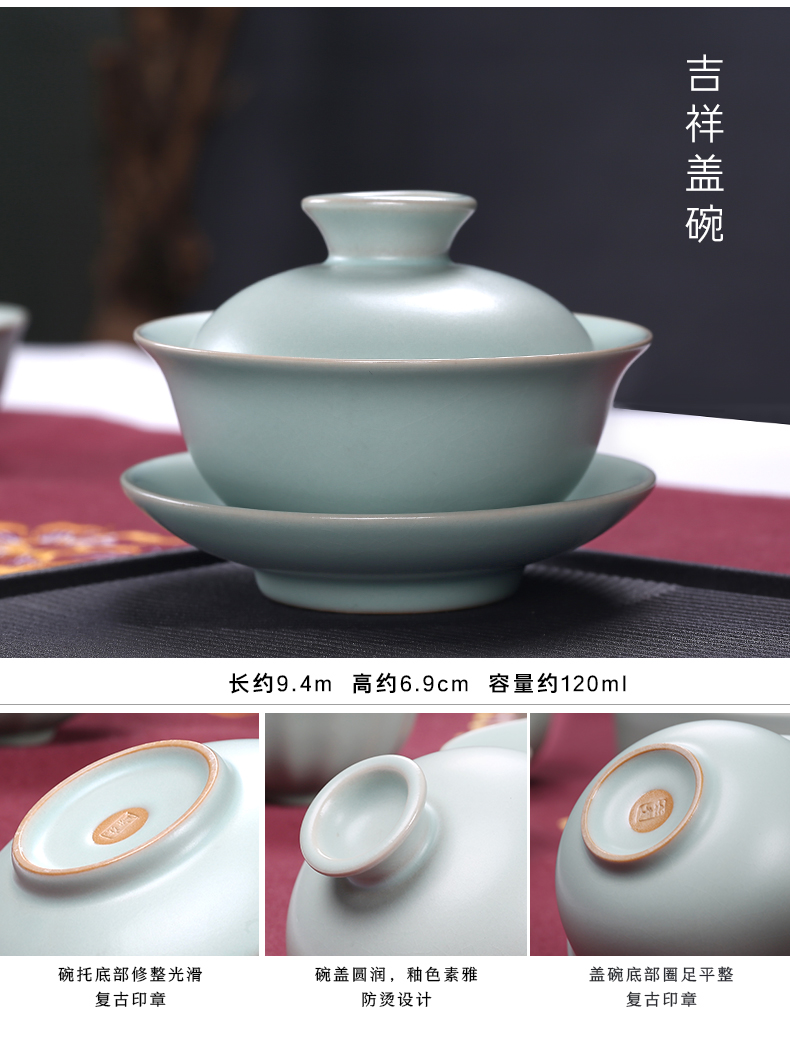 Start your up side teapot suit Japanese side put the pot of kung fu tea your porcelain ceramic tea set a complete set of small household