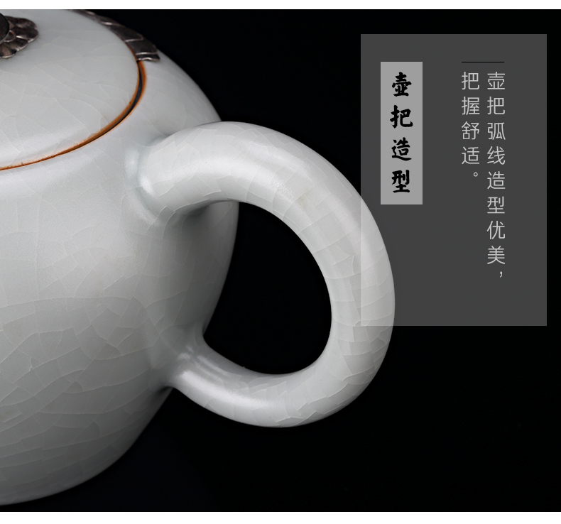 Taiwan FengZi your up antique teapot curium silver hand open piece of pottery and porcelain kung fu tea set household can keep single pot of tea