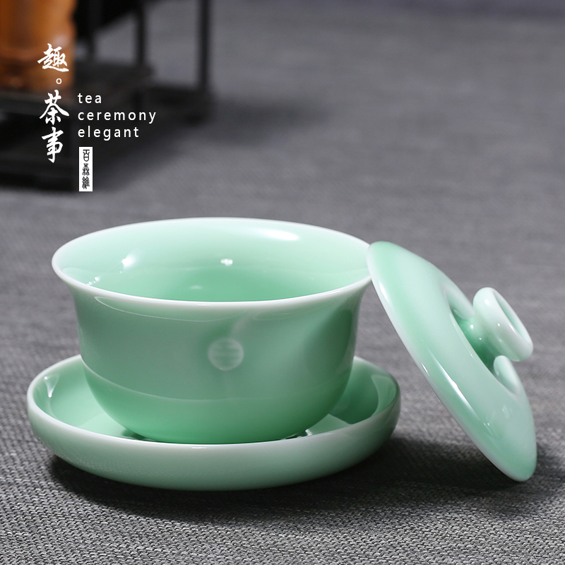 Babson d longquan celadon tureen ceramic cups kung fu tea set manual only three large tea cups hot