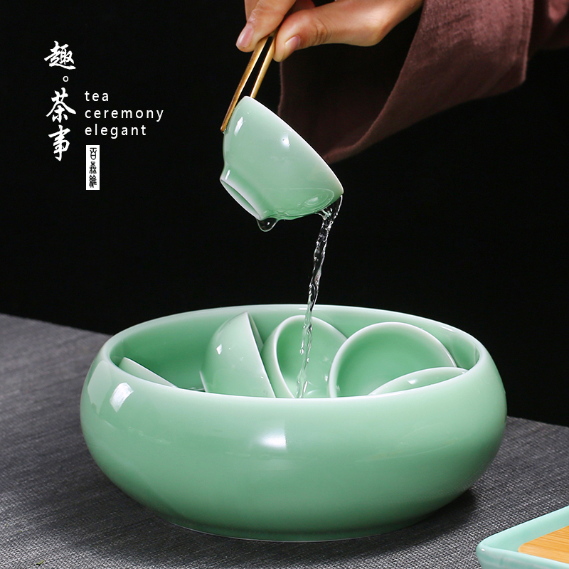 Babson d longquan celadon teacup sample tea cup masters cup single kung fu tea set small bowl of household ceramic cup