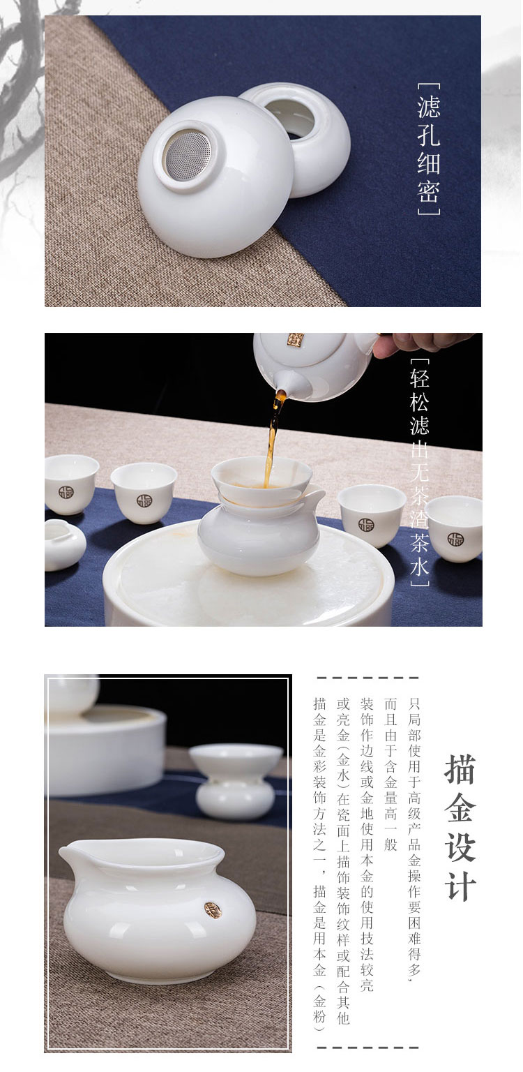 Suet jade fair fair keller cup of dehua white porcelain ceramic and CPU) points of tea, tea sea jade porcelain tea set accessories