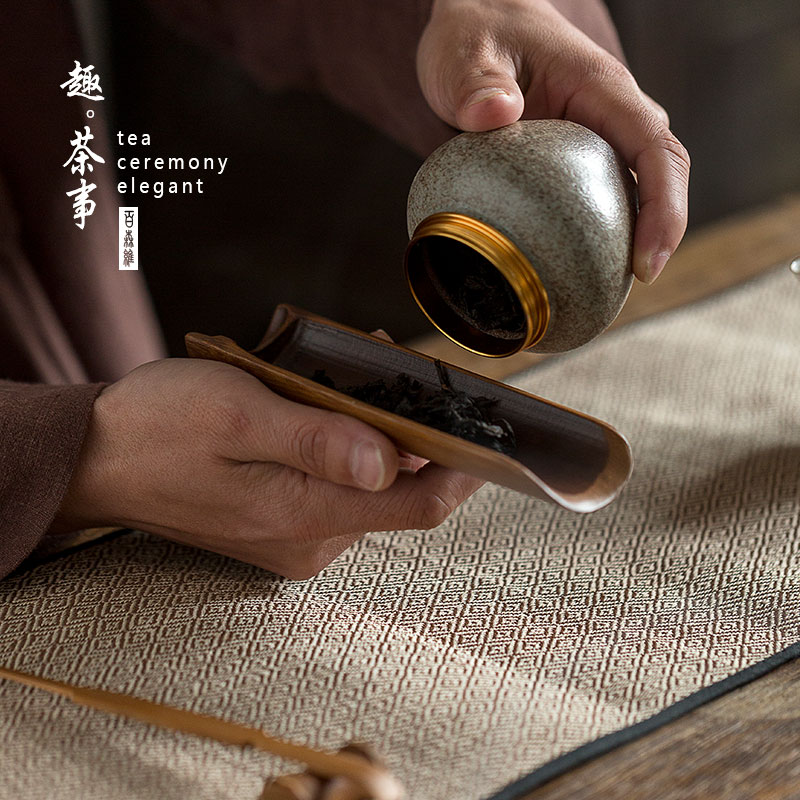 Babson d ancient tea is a three - piece checking bamboo 6 gentleman ChaZhen ChaBo tea kungfu tea accessories