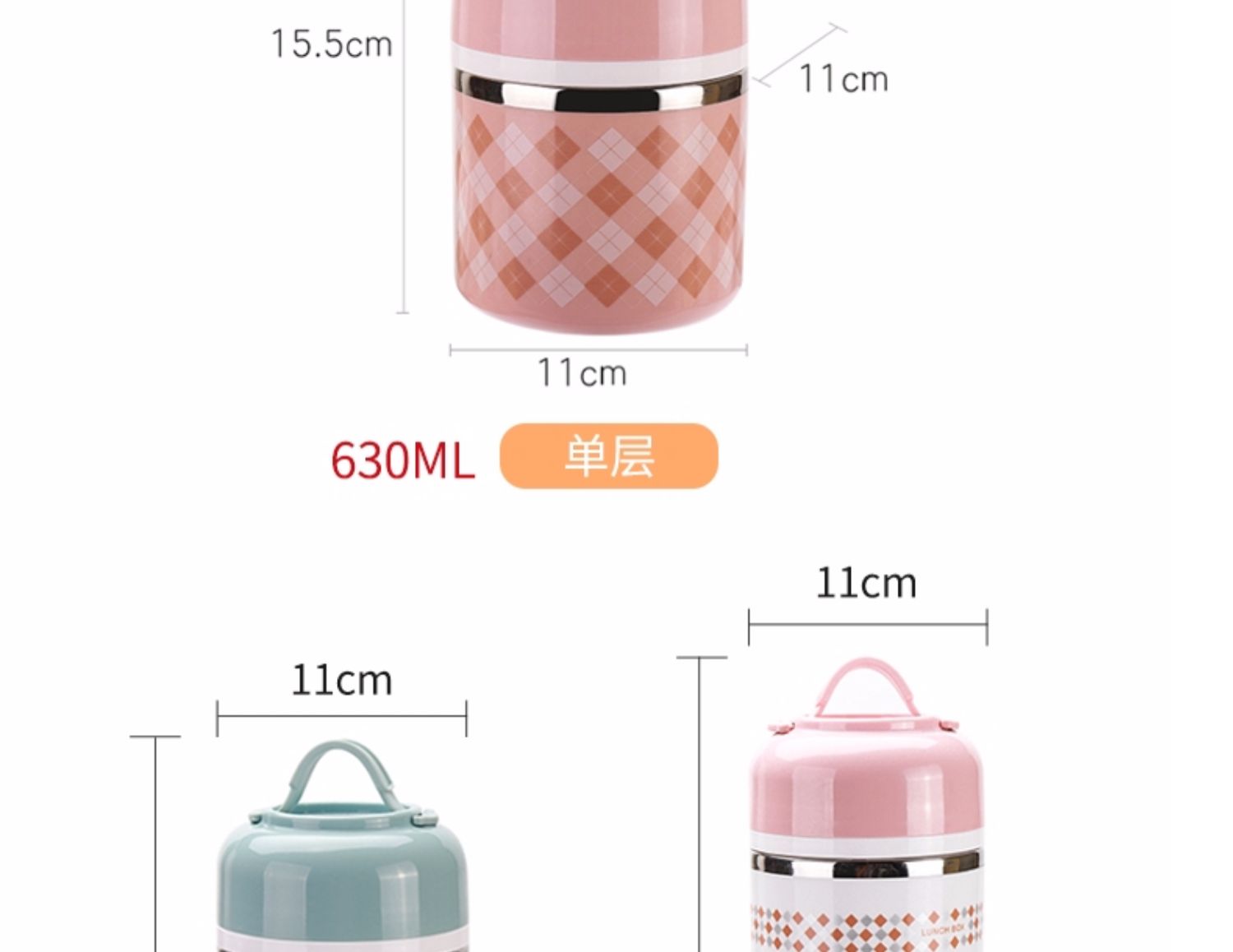 Hộp cơm trưa cách điện nhiều lớp bằng thép không gỉ Bethus Hộp cơm trưa kiểu Nhật và Hàn Quốc dễ thương, nữ sinh viên chống rò rỉ thùng 3 - Hộp cơm điện sưởi ấm nồi hâm cơm văn phòng