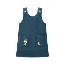 Milkbarn2024 autumn and winter new childrens suspender skirt girls childrens clothing fashionable dress baby princess skirt