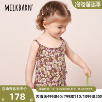 Milkbarn Summer Baby Clothes Girls Baby Sling Jumpsuit Kids Summer Hardclothes Wrap Fart Clothes Kids Clothes