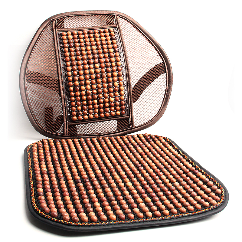 Burmese Rosewood Breathable Cushion Wooden Car Cushion Cool and Not Stuffy Summer Fart Cushion Solid Wood Beads Multi-Purpose 