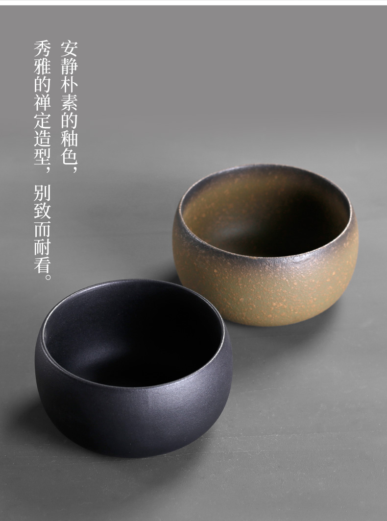 Retro coarse ceramic tea wash large home tea cups of water, after the wash bowl is built in hot water cylinder kung fu tea accessories