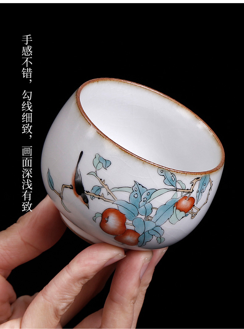 Jingdezhen ceramic masters cup your up hand - made kung fu tea tea cup on restoring ancient ways but a single cup sample tea cup