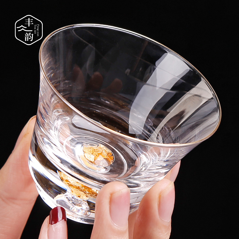 Creative hidden jinbei fuels the noggin master Japanese transparent heat - resistant glass cup kung fu tea set single cup sample tea cup