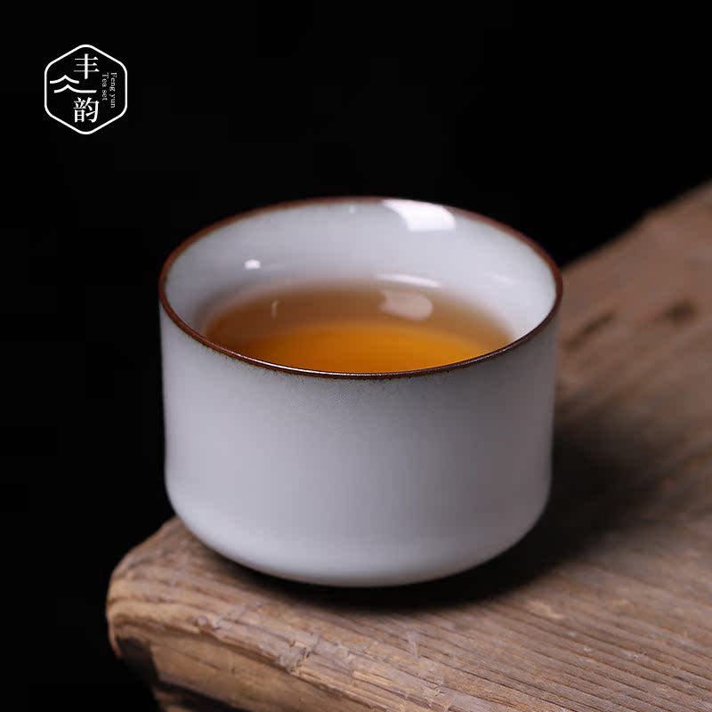 Imitation song dynasty style typeface up master cup single cup large ceramic iron litter of kung fu tea tea set personal cup sample tea cup, cups
