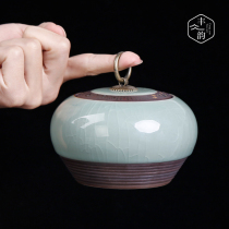 Gothic kiln tea cans ceramic sealed cans small black tea storage tea cans household tea cans tea storage cans tea jars