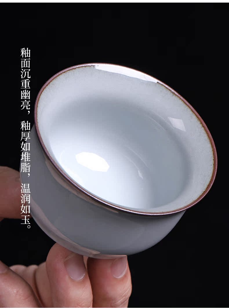 Imitation song dynasty style typeface up master cup single cup large ceramic iron litter of kung fu tea tea set personal cup sample tea cup, cups
