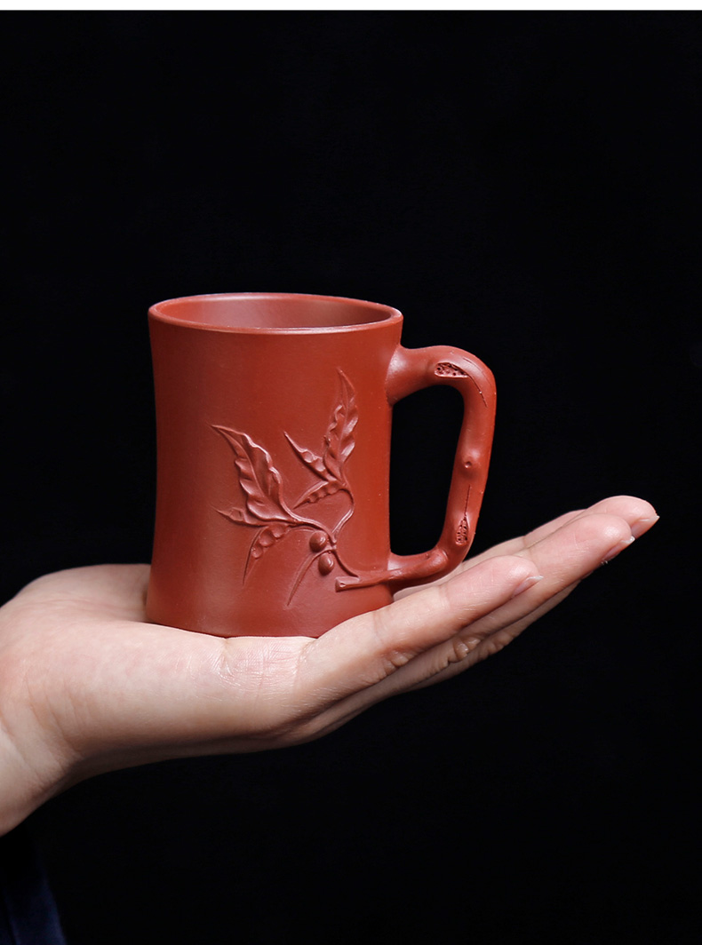 Creative purple sand cup master cup, small cup yixing undressed ore large sample tea cup kung fu tea set take personal single CPU