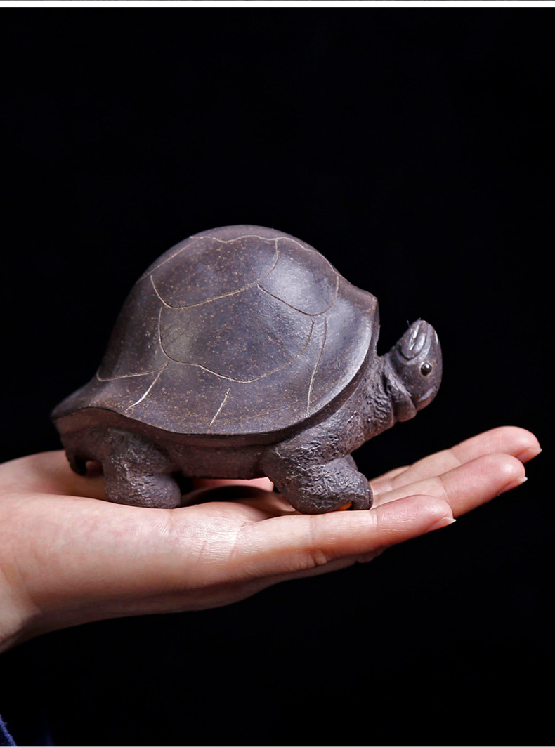 Creative move violet arenaceous animal pet plutus small place boutique tortoise tea to keep tea table decorations from the play