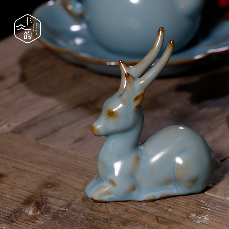 Creative pet boutique zen furnishing articles on your up tea to keep ceramic tea play tea tea table decoration. A deer