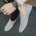 Giày đậu Hà Lan Giày nam mùa thu 2019 Giày mới Giày nam thông thường Giày vải Giày nam đạp giày lười Giày thấp - Giày thấp