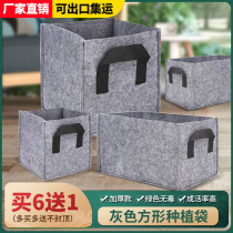 Planting bag rectangular square beautiful plant thickened gray non-woven balcony vegetable and fruit antiseptic wood flower box inner bag