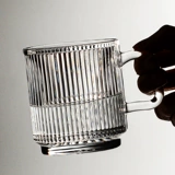 Стеклянная прозрачная чайная чашка для домашнего использования, креативный бокал, простой и элегантный дизайн, увеличенная толщина