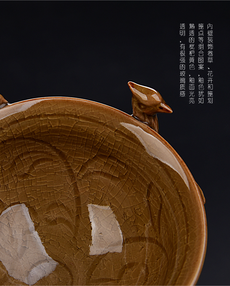 Ancient sheng up new gift box pearl celadon open tea master cup manual sample tea cup single cups of tea cups