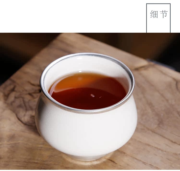 Ancient sheng up with soda glaze meters sample tea cup ceramic cups white glaze kung fu master cup single CPU open piece of white clay sample tea cup