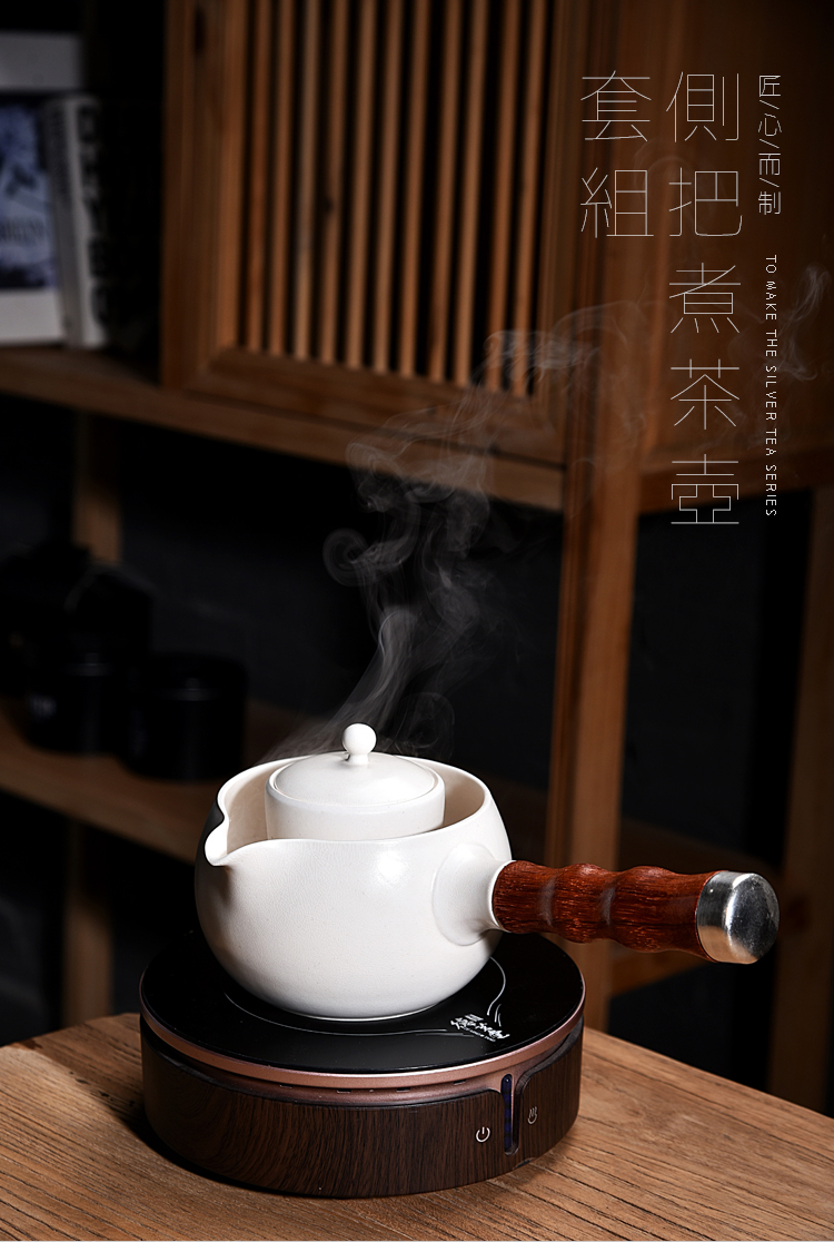 Ancient sheng up tasted silver gilding boiling kettle ceramic teapot, black and white teapot electric teapot TaoLu pot temperature points tea cup