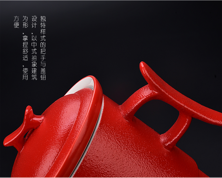 Ancient office cup sheng up porcelain keller with cover filter office cup tea cup zi lu bao tin lid caddy fixings