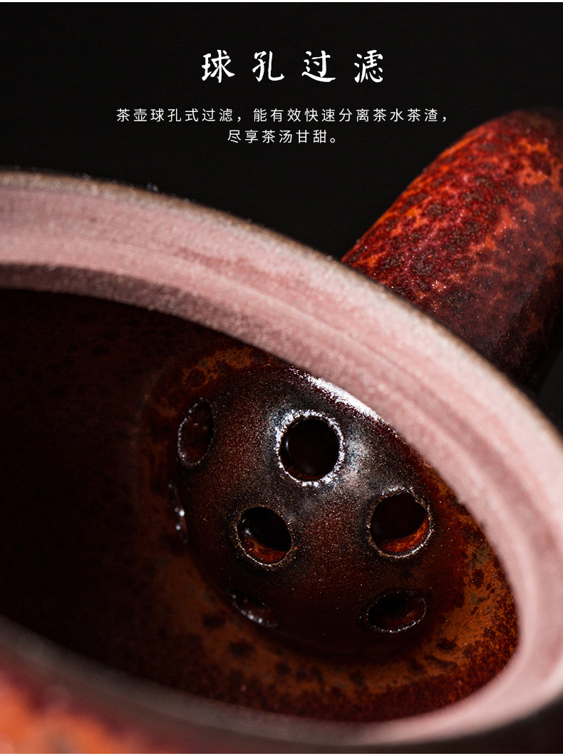 Ancient Chen Weichun xi shi sheng up pot temmoku up built light ceramic teapot tea tea, manual ball hole, single pot