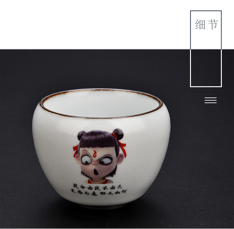 Ancient sheng up imitation hand - made ceramic which child Cha familiars reincarnation sample tea cup your up open piece of coloured drawing or pattern master of kung fu cup