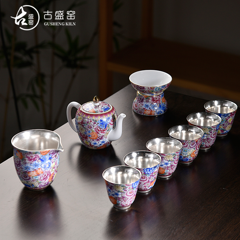 Ancient sheng up enamel see colour coppering. As silver tea sets ceramic silver tureen single cup tea teapot lid bowl