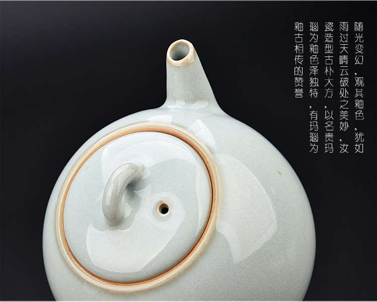 Ancient fill your up up tea set the set of contracted household ceramics kung fu tea cup side teapot porcelain up tea set