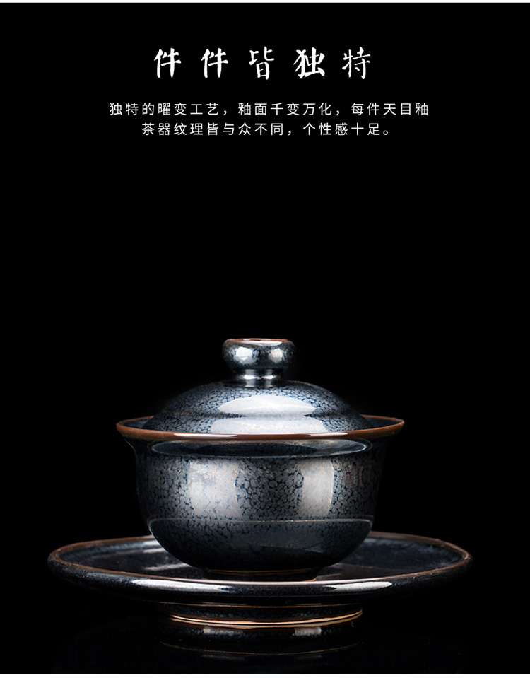 Ancient master sheng up Chen Weichun built light tea set of household ceramic teapot kung fu tea set lid to use by hand