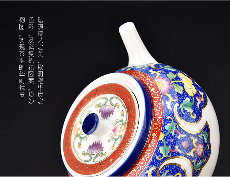 The ancient sheng up coppering. As silver tea set blue and white porcelain enamel teapot silver cups kung fu tea set of a complete set of The home