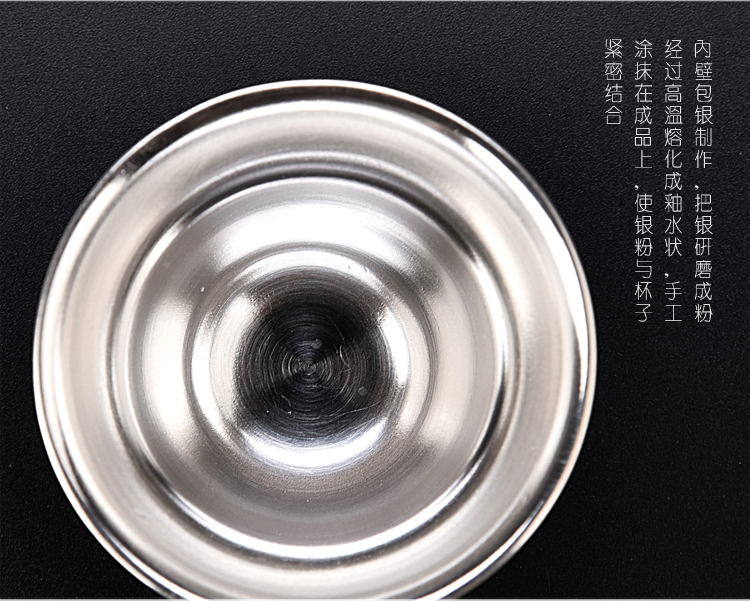 Ancient sheng up market metrix who only tea cup silver ceramic sample tea cup set silver cups, kung fu bowl is pure manual coppering. As silver cup