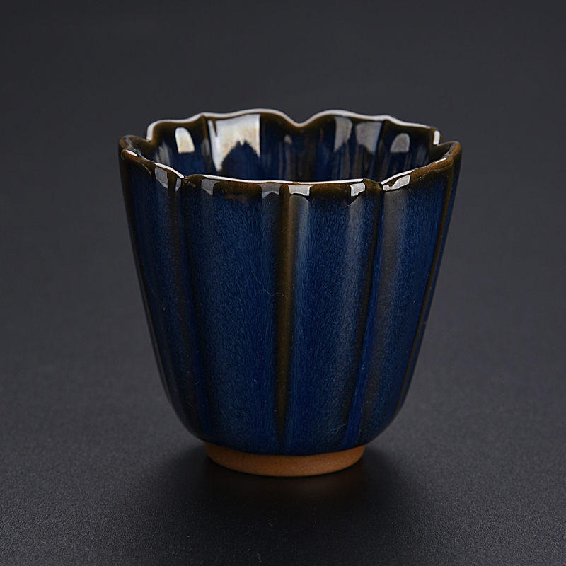 The ancient sheng up suit to build light ceramic cups temmoku glaze lamp variable of kung fu tea set a single home owner cup