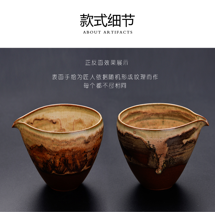 Ancient sheng up new hand made of pure wood natural dust ceramic tea set fair keller cup keller cup points