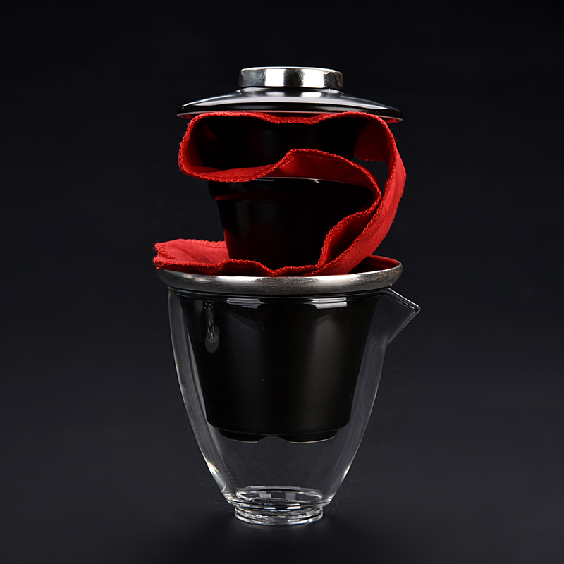 New a pot of ancient sheng up ceramic tasted silver gilding crack cup table flag and glass cup filter mercifully portable travel time
