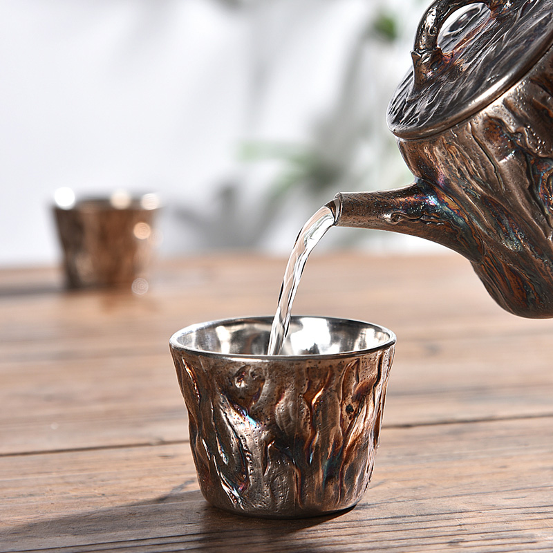 Ancient sheng up 2 new archaize ceramic tea sets coppering. As a pot of two cups of 7 see colour silver teapot teacup