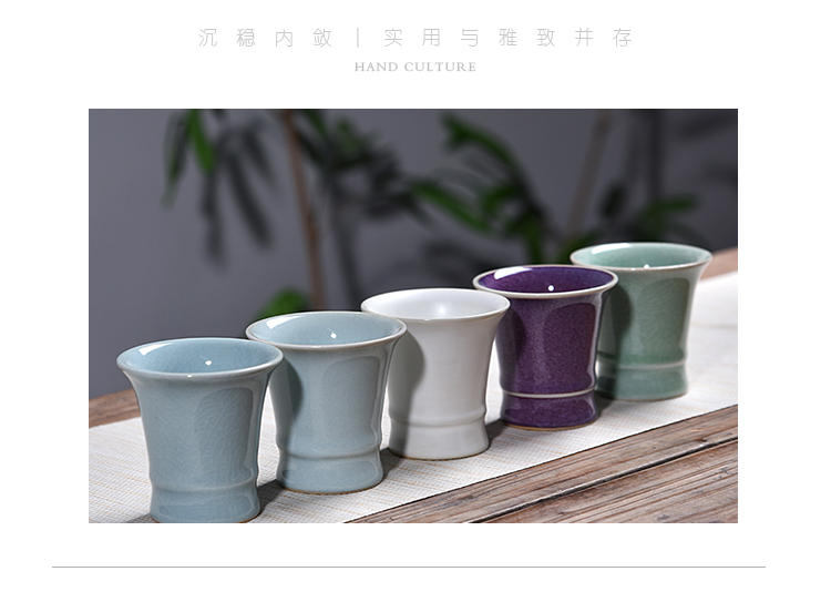 The ancient five ancient jun sheng up new song ku cup kung fu tea cup cup ceramic bowl, sample tea cup