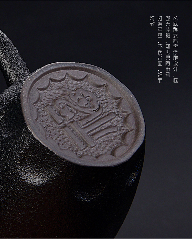 Ancient sheng up new ceramic keep prosperous mark cup with cover filter office cup tea water glass iron caddy fixings