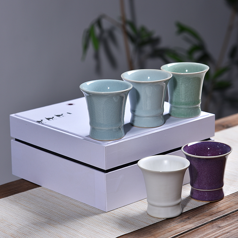The ancient five ancient jun sheng up new song ku cup kung fu tea cup cup ceramic bowl, sample tea cup