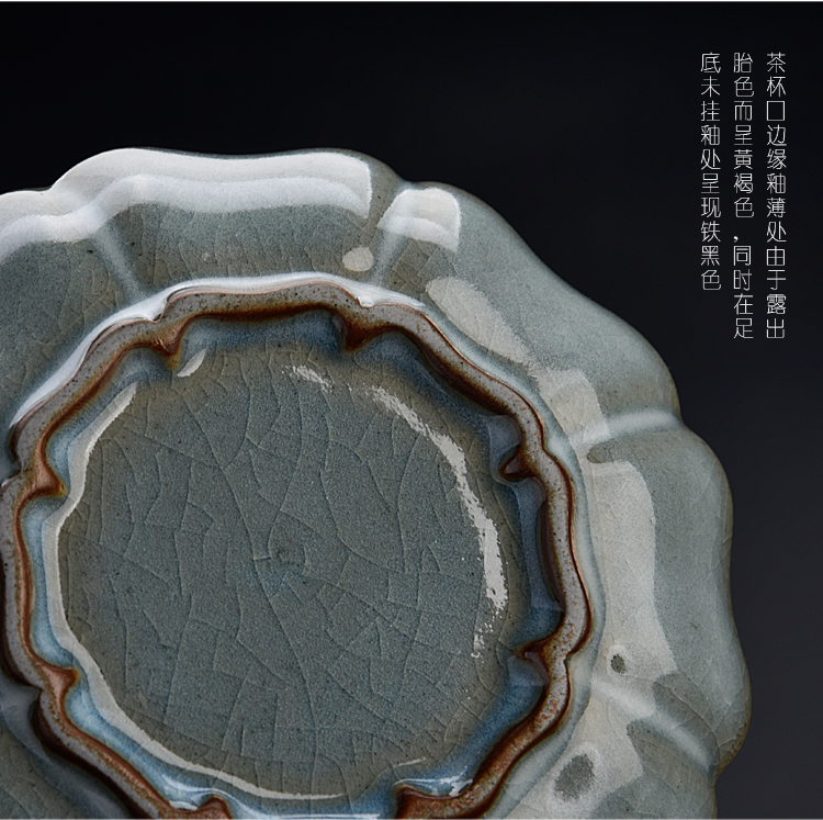 Ancient sheng up new name plum petals your porcelain tenderness CPU master cup single cup which can keep your up jingdezhen kung fu