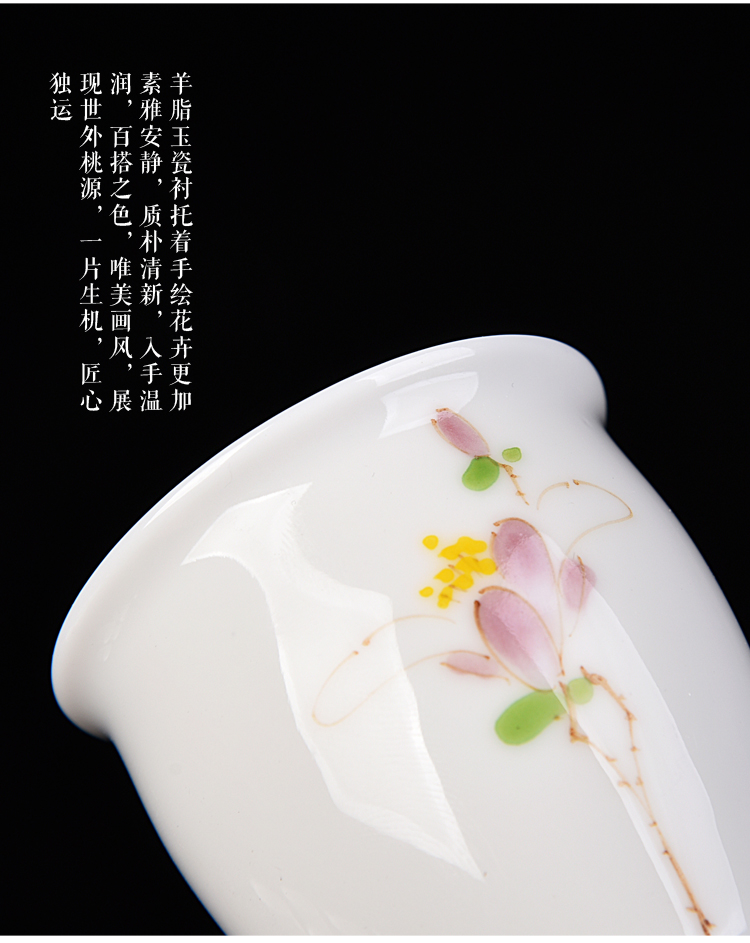 Ancient sheng up new gift boxes, hand - made bucket pastel color glass of jingdezhen ceramic master kung fu tea bowl