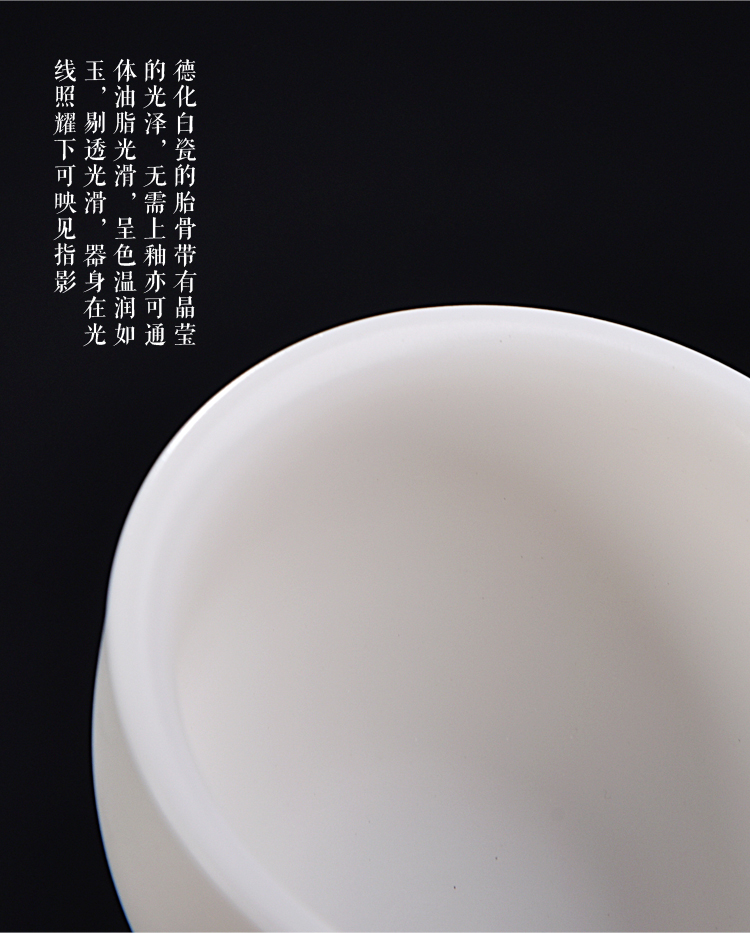 Ancient sheng hand dehua up new boy only pure white jade porcelain high - white tea kungfu master CPU