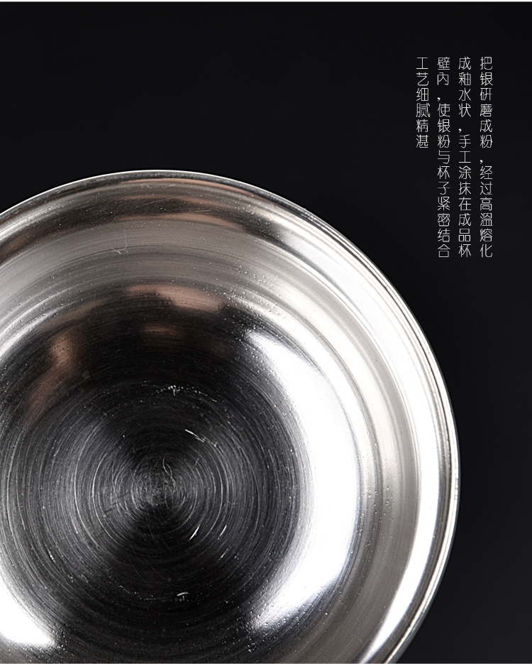 Ancient sheng up 2 new xiangyun pure silver mine loader ceramic crack cup a pot of two cup travel kit home portable package