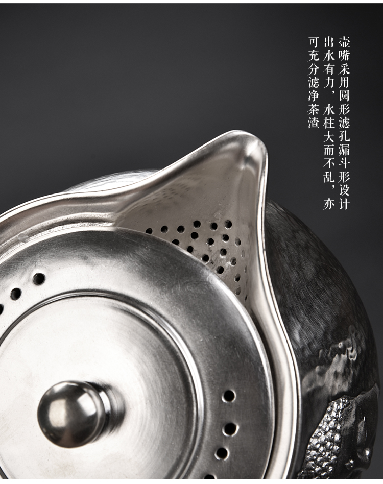 Ancient sheng up new sterling silver beadle zen Buddhism ceramic boiling pot teapot heat - resistant TaoLu tasted silver gilding craft pot of electricity