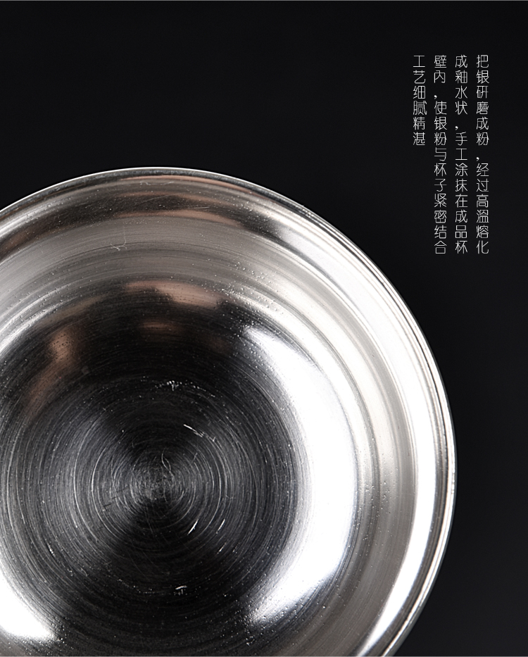 Ancient sheng up 2 new xiangyun pure silver mine loader ceramic crack cup a pot of two cup travel kit home portable package